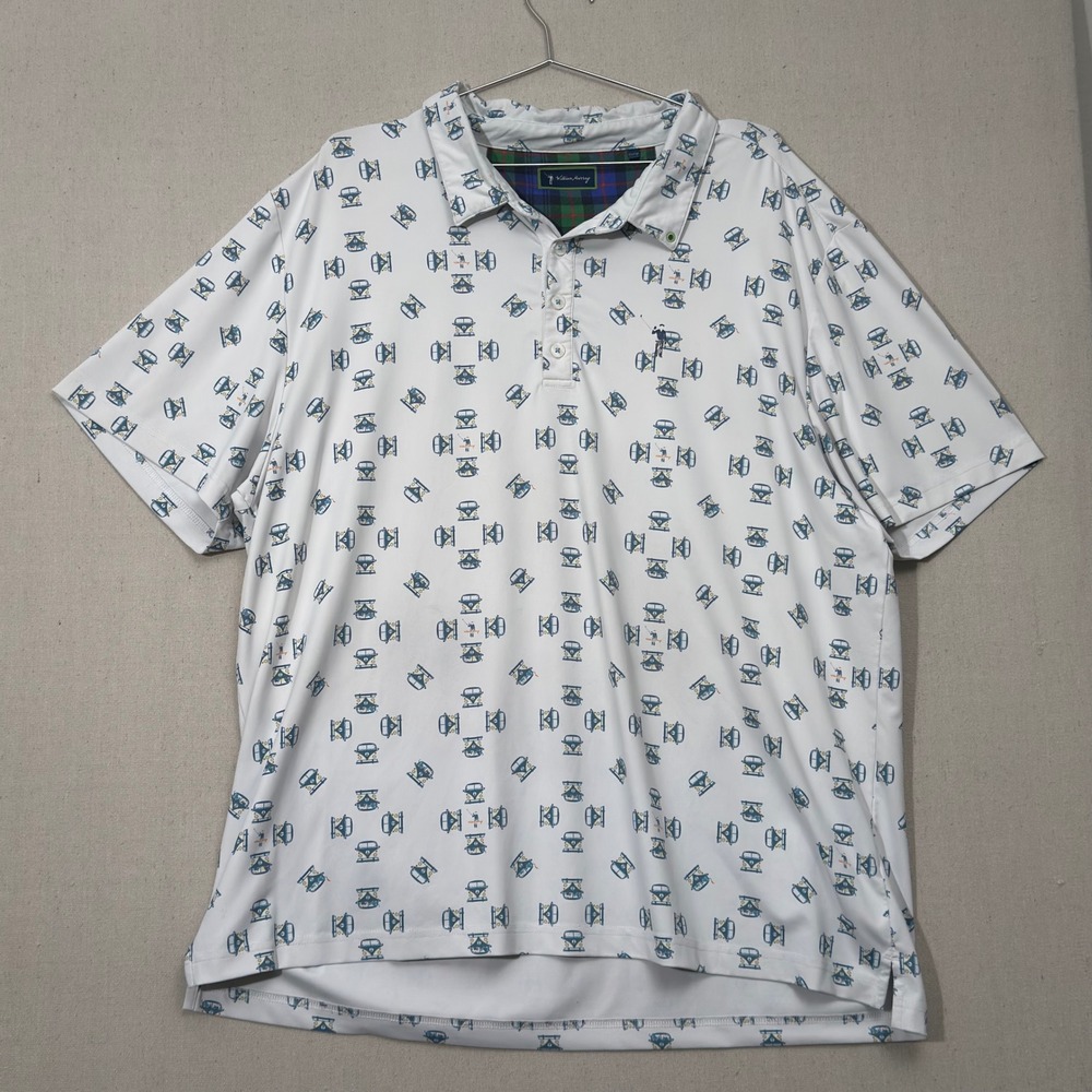 William Murray Vintage VW bus Polo Shirt Mens 2XL Golf Performance Short Sleeve